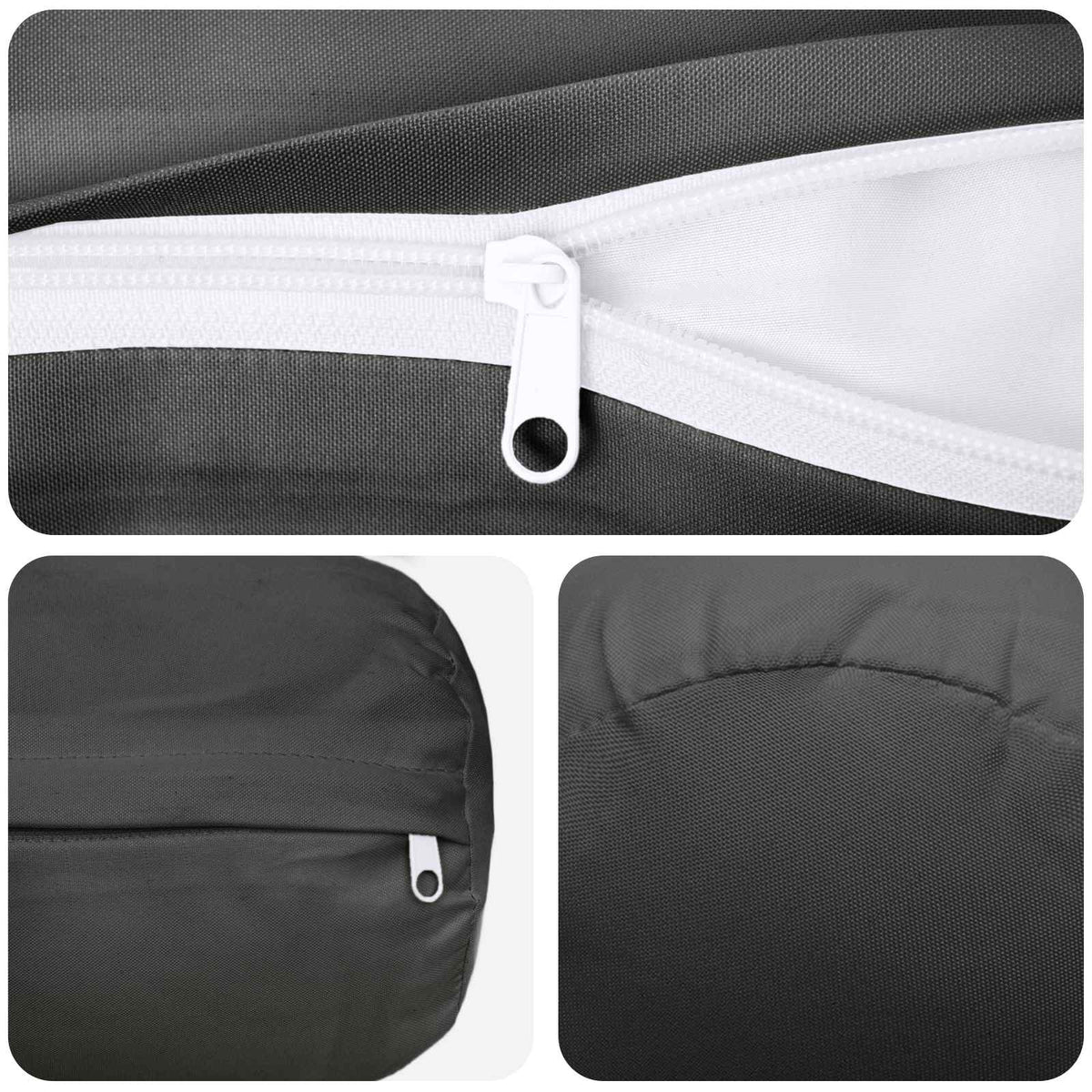 vidaXL Cushion with Pillow HEERLEN 2 pcs Anthracite Polyester