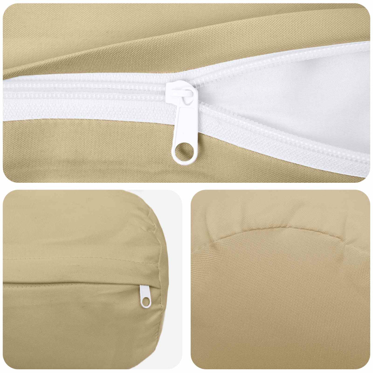 vidaXL Cushion with Pillow HEERLEN 6 pcs Beige Polyester
