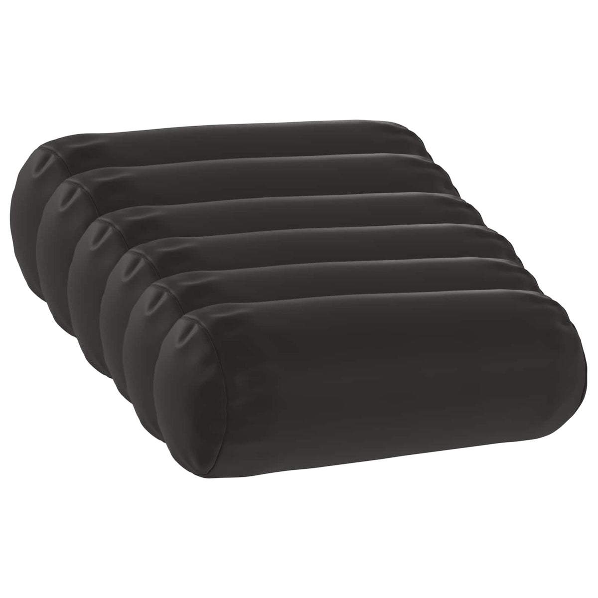 vidaXL Throw Pillow 6 pcs HEERLEN Black Dia. 15 x 40 cm Polyester