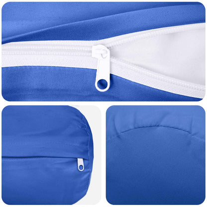 vidaXL Throw Pillow 2 pcs HEERLEN Royal Blue Dia. 15 x 40 cm Polyester