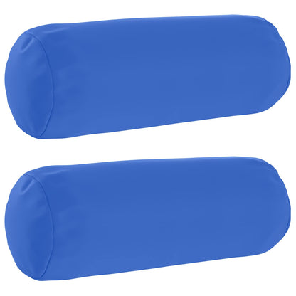vidaXL Throw Pillow 2 pcs HEERLEN Royal Blue Dia. 15 x 40 cm Polyester