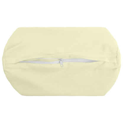 vidaXL Throw Pillow 2 pcs HEERLEN Cream Dia. 15 x 40 cm Polyester