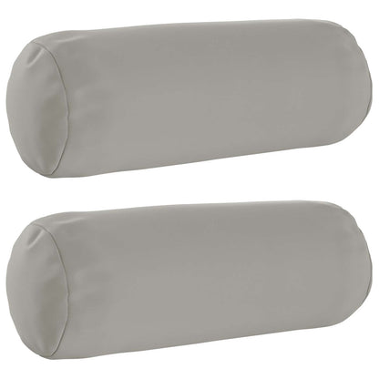 vidaXL Throw Pillow 2 pcs HEERLEN Grey Dia. 15 x 40 cm Polyester