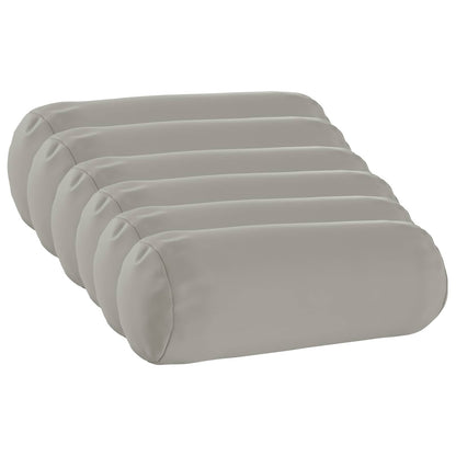 vidaXL Throw Pillow 6 pcs HEERLEN Grey Dia. 15 x 40 cm Polyester