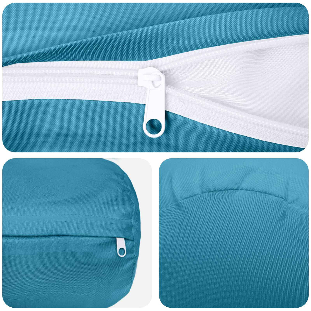 vidaXL Throw Pillow 6 pcs HEERLEN Light Blue Dia. 15 x 40 cm Polyester