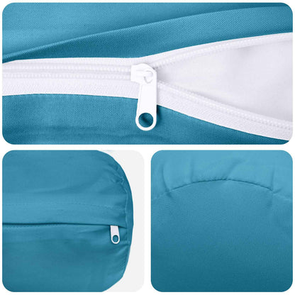 vidaXL Throw Pillow 6 pcs HEERLEN Light Blue Dia. 15 x 40 cm Polyester
