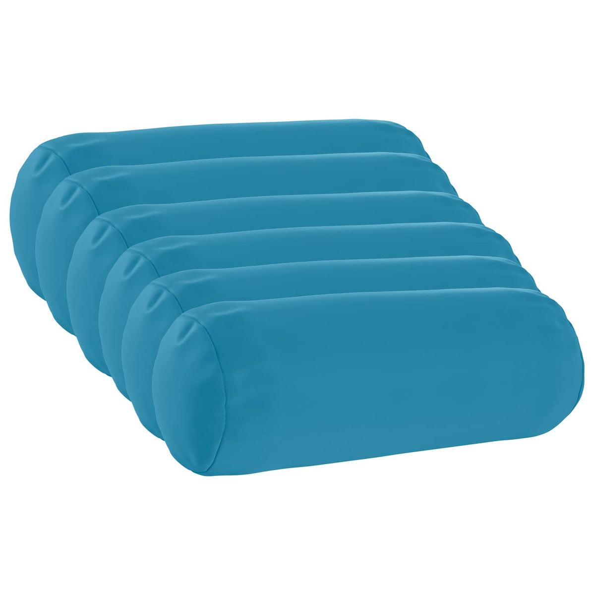 vidaXL Throw Pillow 6 pcs HEERLEN Light Blue Dia. 15 x 40 cm Polyester