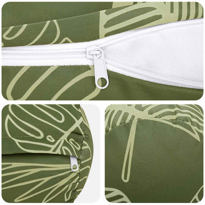 vidaXL Throw Pillow 6 pcs HEERLEN Leaf Design Dia. 15 x 40 cm