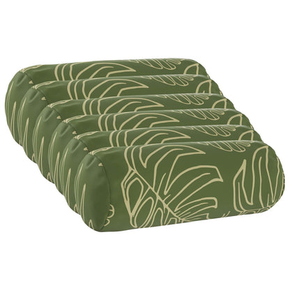 vidaXL Throw Pillow 6 pcs HEERLEN Leaf Design Dia. 15 x 40 cm
