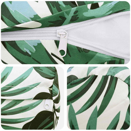 vidaXL Throw Pillow 2 pcs HEERLEN Leaf Pattern Dia. 15 x 40 cm
