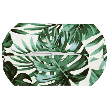 vidaXL Throw Pillow 2 pcs HEERLEN Leaf Pattern Dia. 15 x 40 cm