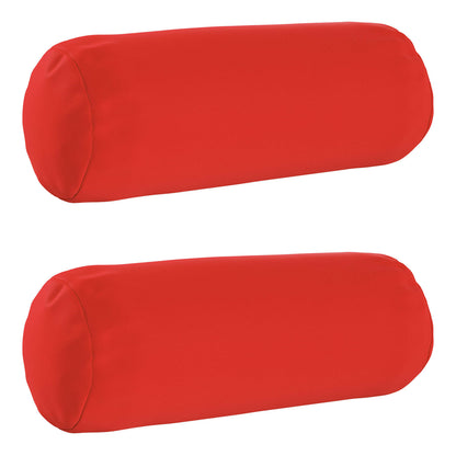 vidaXL Throw Pillow 2 pcs HEERLEN Red Dia. 15 x 40 cm Polyester