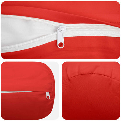 vidaXL Throw Pillow 6 pcs HEERLEN Red Dia. 15 x 40 cm Polyester