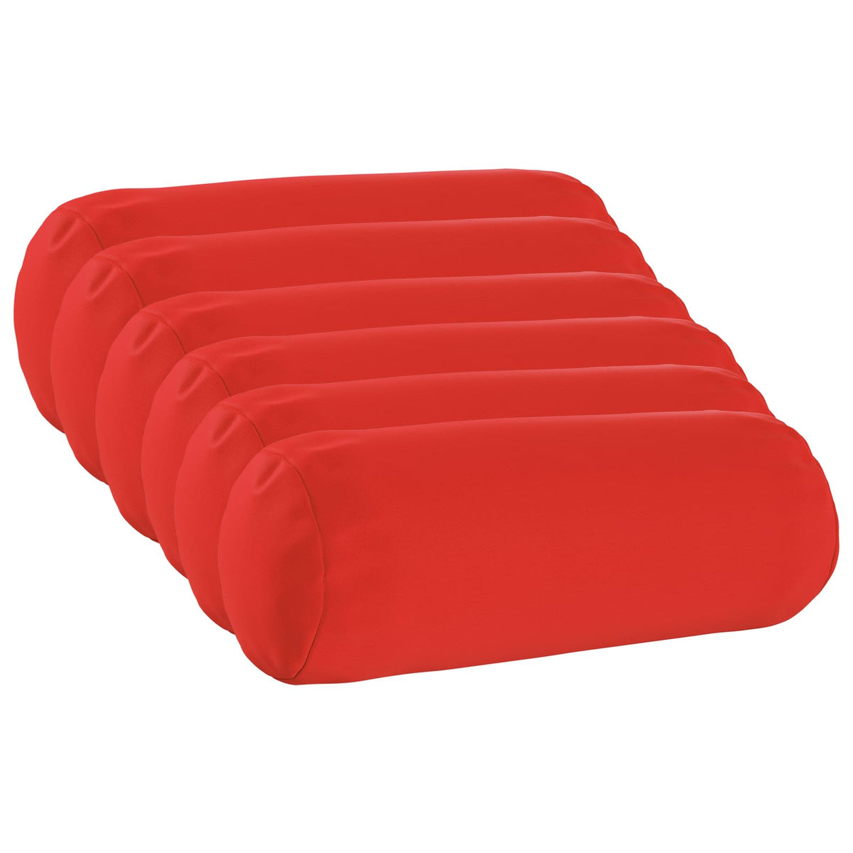 vidaXL Throw Pillow 6 pcs HEERLEN Red Dia. 15 x 40 cm Polyester