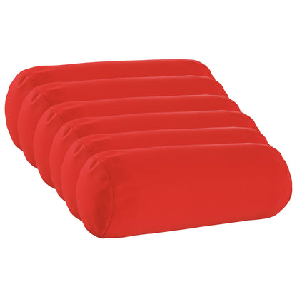 vidaXL Throw Pillow 6 pcs HEERLEN Red Dia. 15 x 40 cm Polyester
