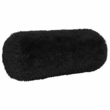vidaXL Cushion with Pillow HEERLEN 6 pcs Black PV Fleece