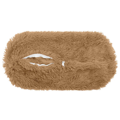 vidaXL Cushion with Pillow HEERLEN 2 pcs Taupe PV Fleece
