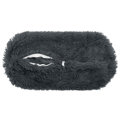 vidaXL Cushion with Pillow HEERLEN 2 pcs Anthracite PV Fleece