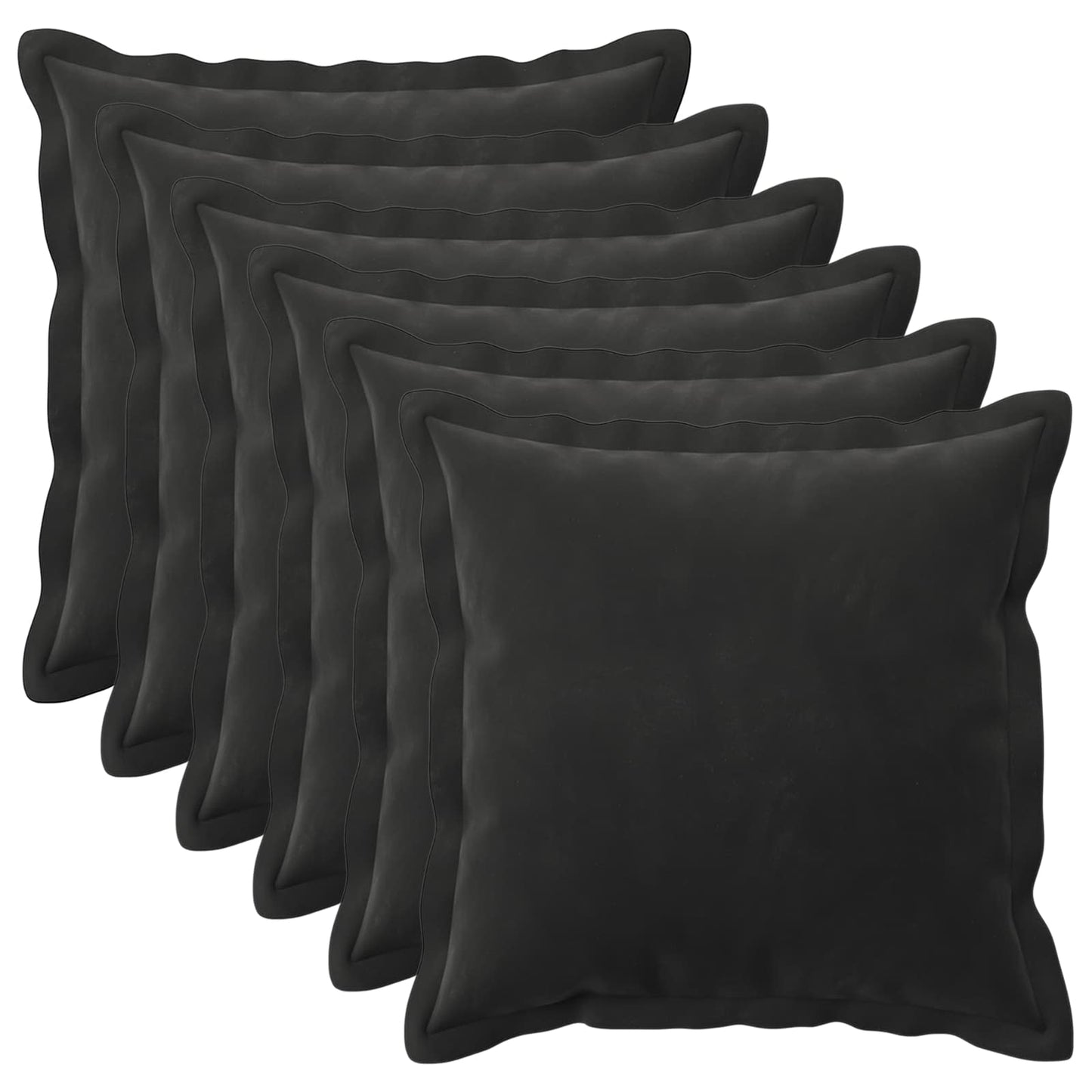 vidaXL Cushion with Pillow HOUTEN 6 pcs Black Velvet