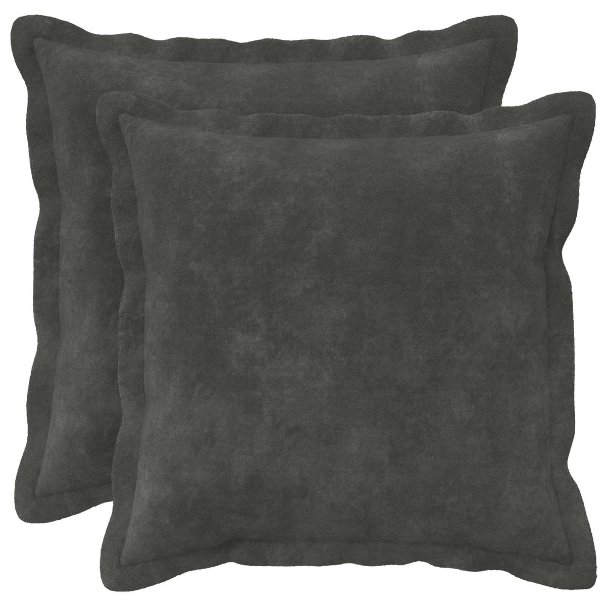 vidaXL Cushion with Pillow HOUTEN 2 pcs Anthracite Microfiber Fleece