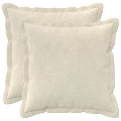 vidaXL Cushion with Pillow HOUTEN 2 pcs Cream Microfiber Fleece
