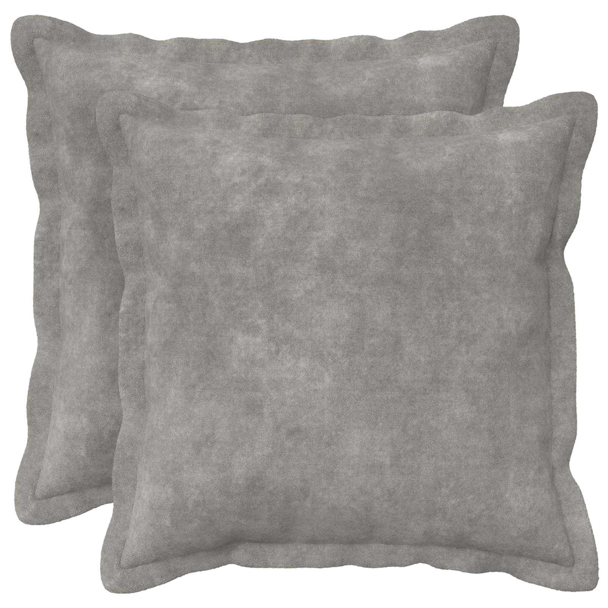 vidaXL Cushion with Pillow HOUTEN 2 pcs Light Grey Microfiber Fleece