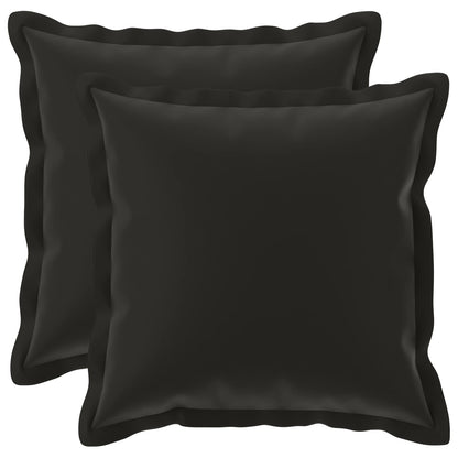 vidaXL Cushion with Pillow HOUTEN 2 pcs Black Polyester