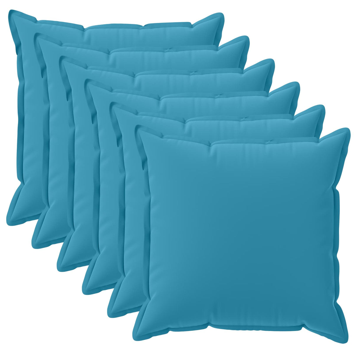 vidaXL Cushion with Pillow HOUTEN 6 pcs Light Blue Polyester