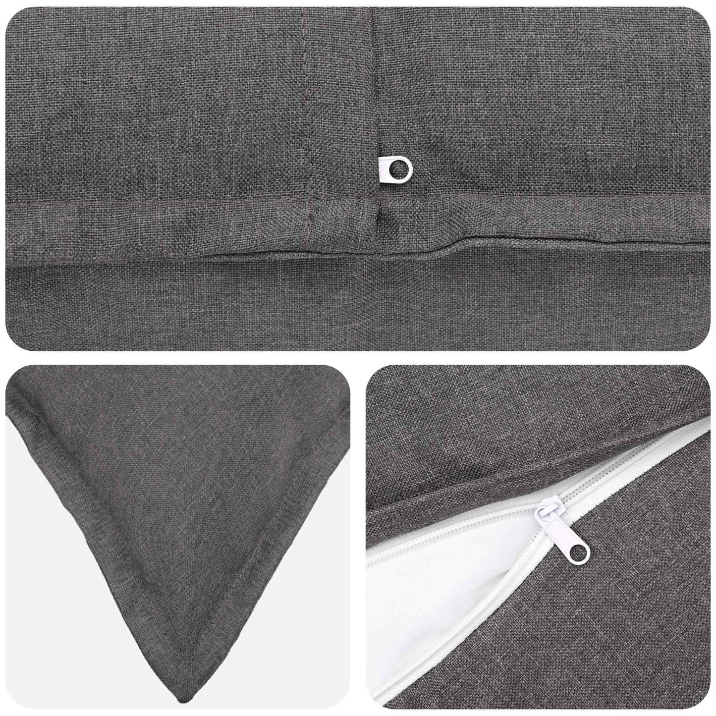 vidaXL Cushion with Pillow HOUTEN 2 pcs Light Grey Faux Linen