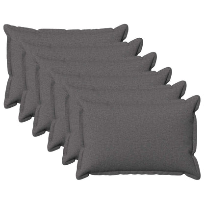 vidaXL Cushion with Pillow HOUTEN 6 pcs Light Grey Faux Linen