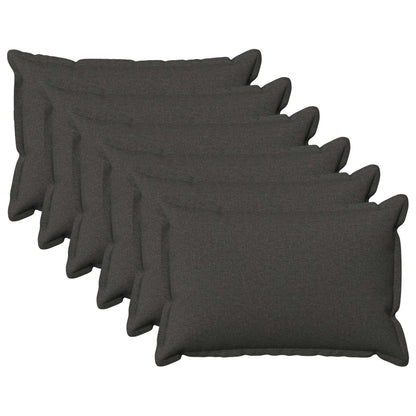 vidaXL Cushion with Pillow HOUTEN 6 pcs Dark Grey Faux Linen