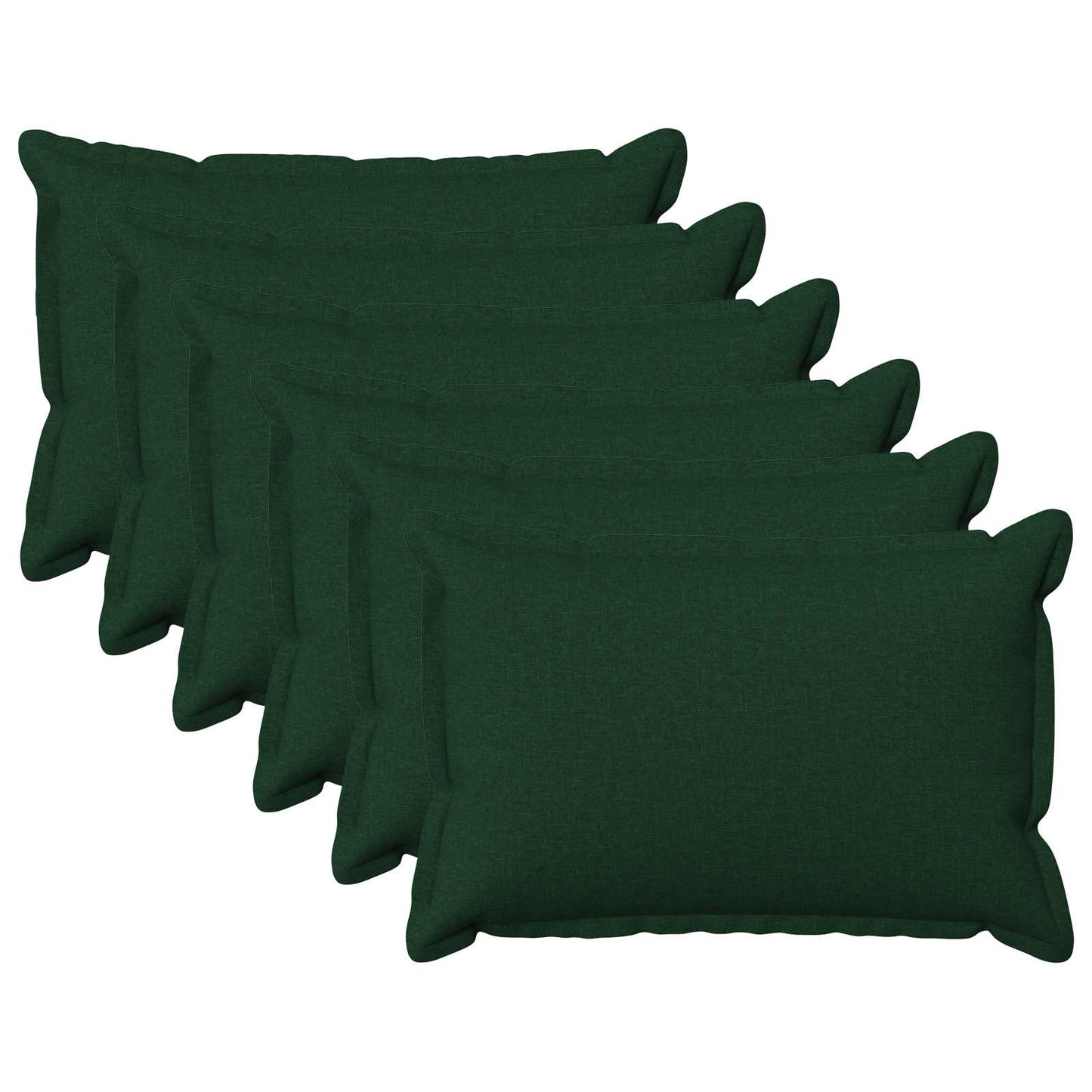 vidaXL Cushion with Pillow HOUTEN 6 pcs Dark Green Faux Linen