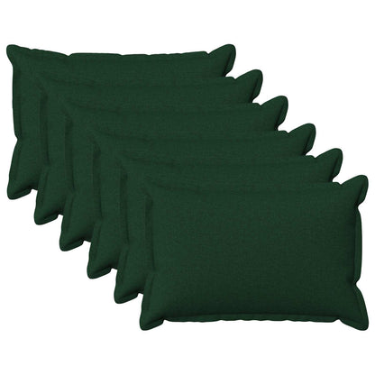 vidaXL Cushion with Pillow HOUTEN 6 pcs Dark Green Faux Linen