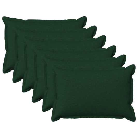 vidaXL Cushion with Pillow HOUTEN 6 pcs Dark Green Faux Linen