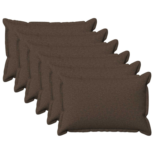 vidaXL Cushion with Pillow HOUTEN 6 pcs Taupe Faux Linen