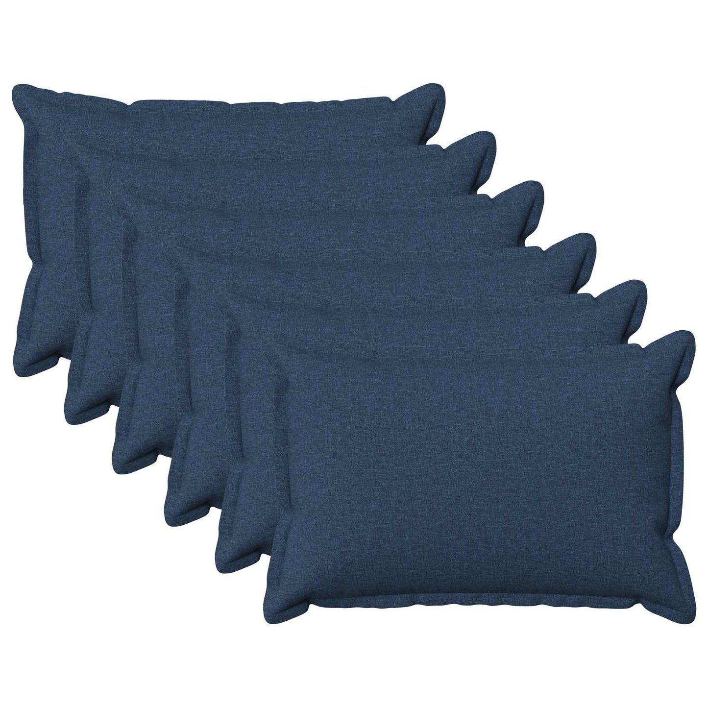 vidaXL Cushion with Pillow HOUTEN 6 pcs Blue Faux Linen