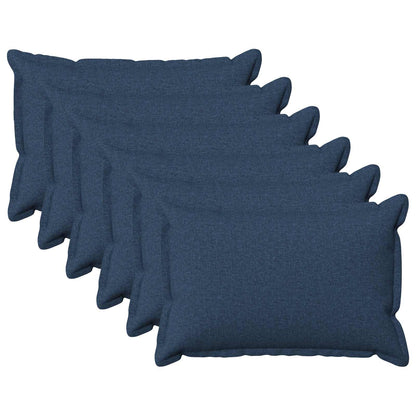 vidaXL Cushion with Pillow HOUTEN 6 pcs Blue Faux Linen