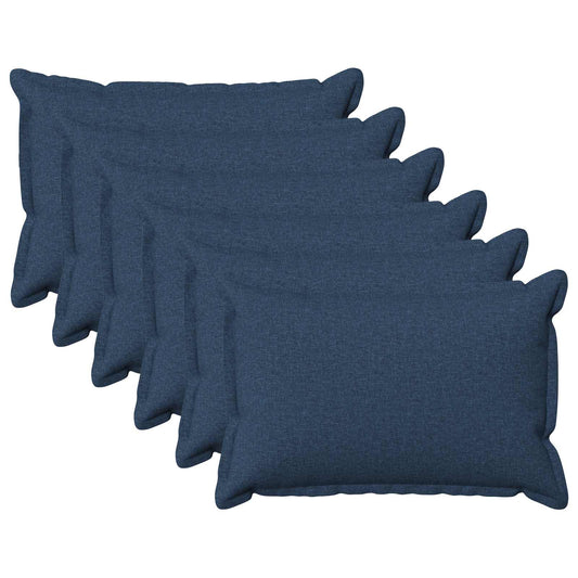 vidaXL Cushion with Pillow HOUTEN 6 pcs Blue Faux Linen