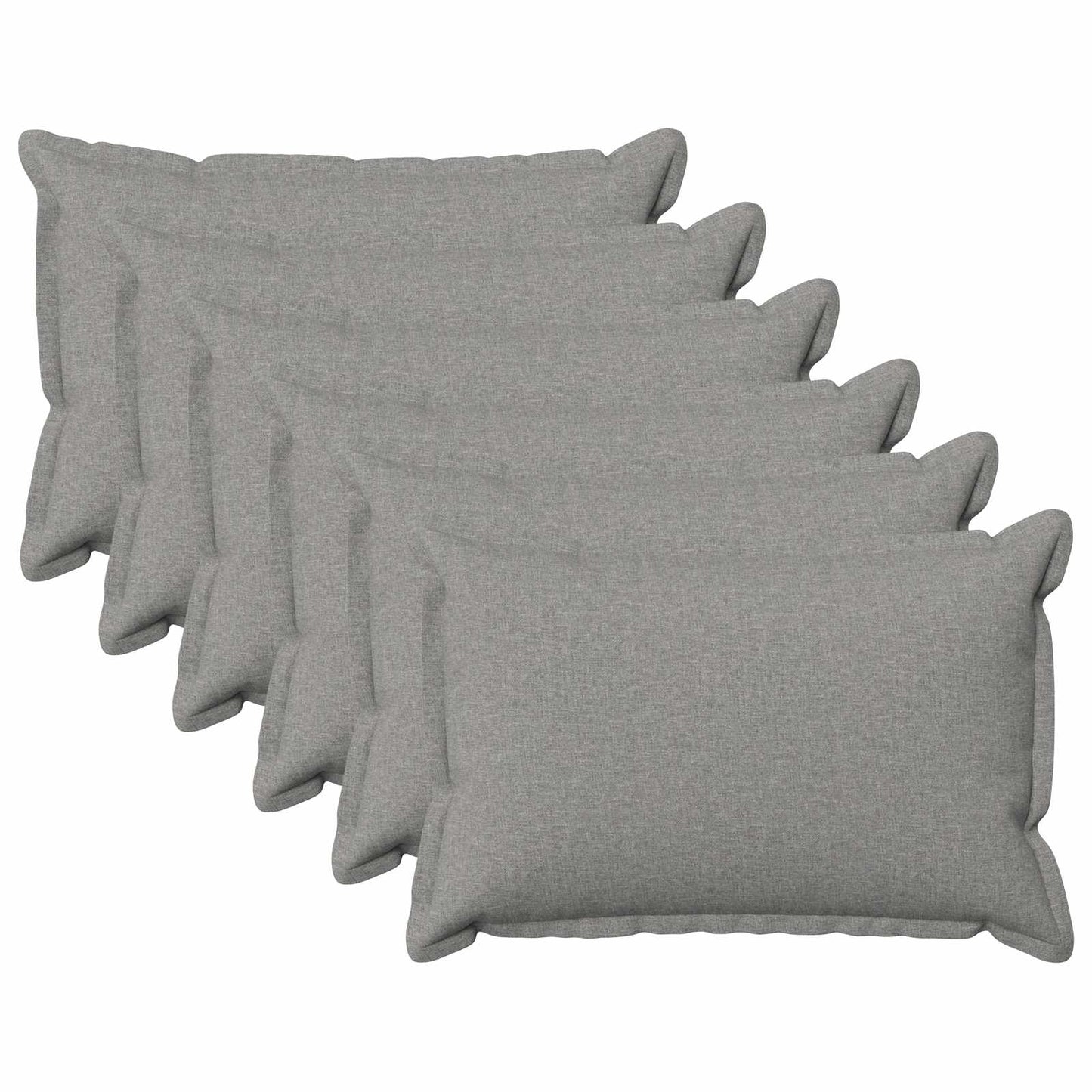 vidaXL Cushion with Pillow HOUTEN 6 pcs Cloud Grey Faux Linen