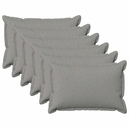 vidaXL Cushion with Pillow HOUTEN 6 pcs Cloud Grey Faux Linen
