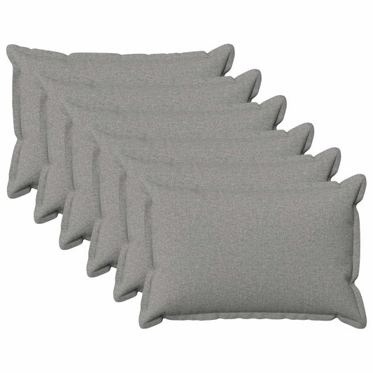 vidaXL Cushion with Pillow HOUTEN 6 pcs Cloud Grey Faux Linen