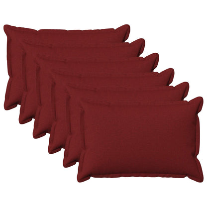 vidaXL Cushion with Pillow HOUTEN 6 pcs Wine Red Faux Linen