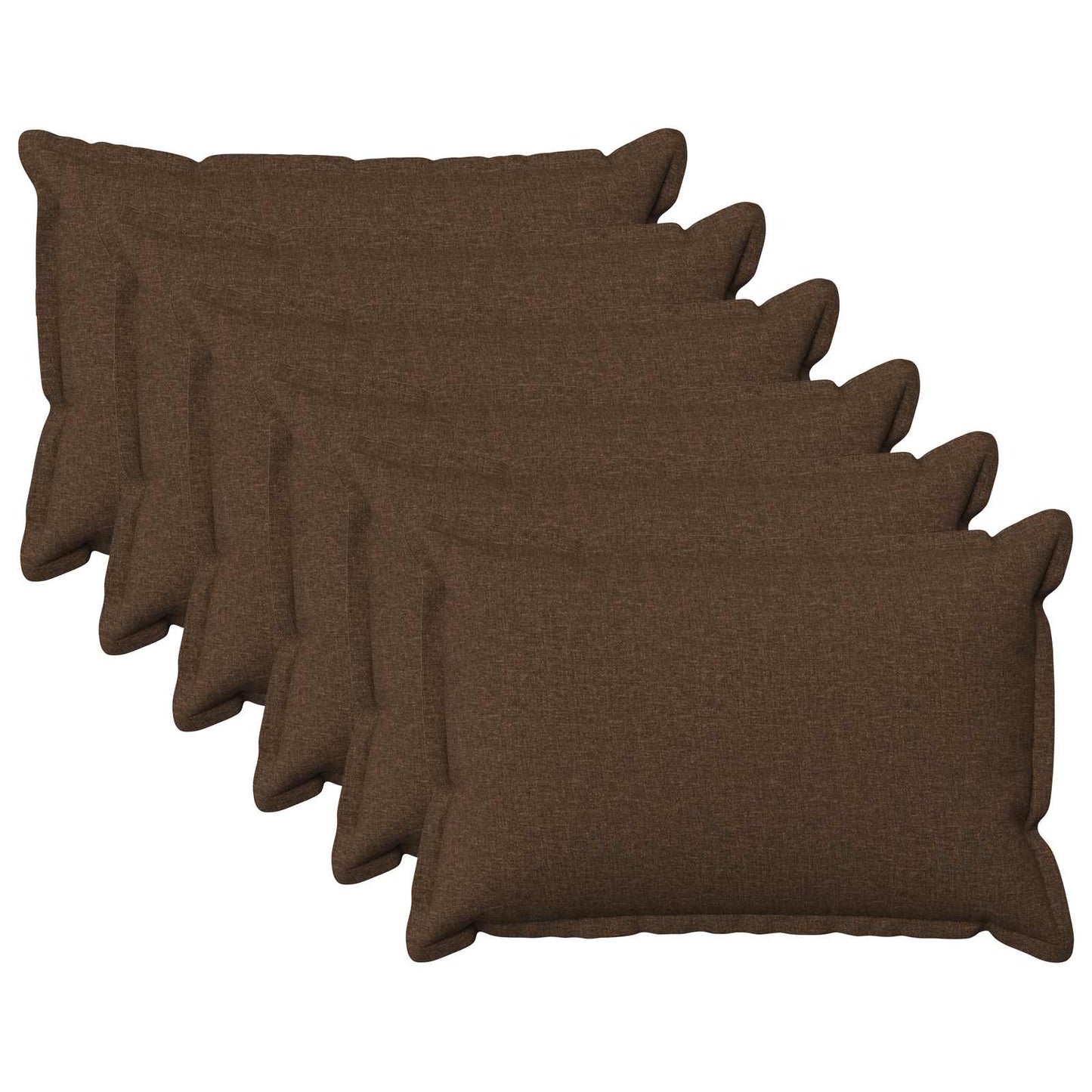 vidaXL Cushion with Pillow HOUTEN 6 pcs Brown Faux Linen
