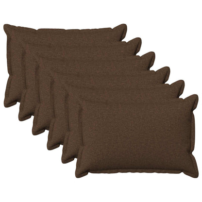 vidaXL Cushion with Pillow HOUTEN 6 pcs Brown Faux Linen