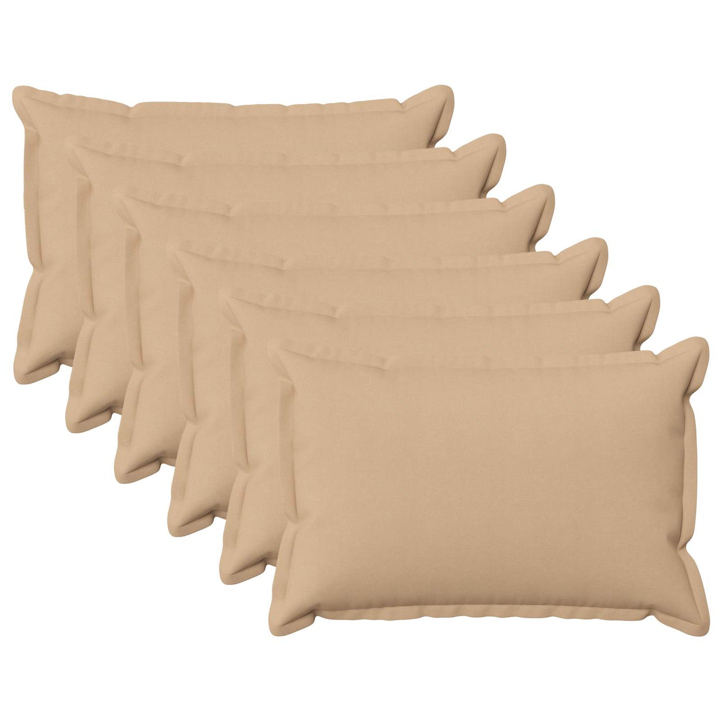 vidaXL Cushion with Pillow HOUTEN 6 pcs Cream Faux Linen