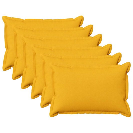 vidaXL Cushion with Pillow HOUTEN 6 pcs Light Yellow Faux Linen