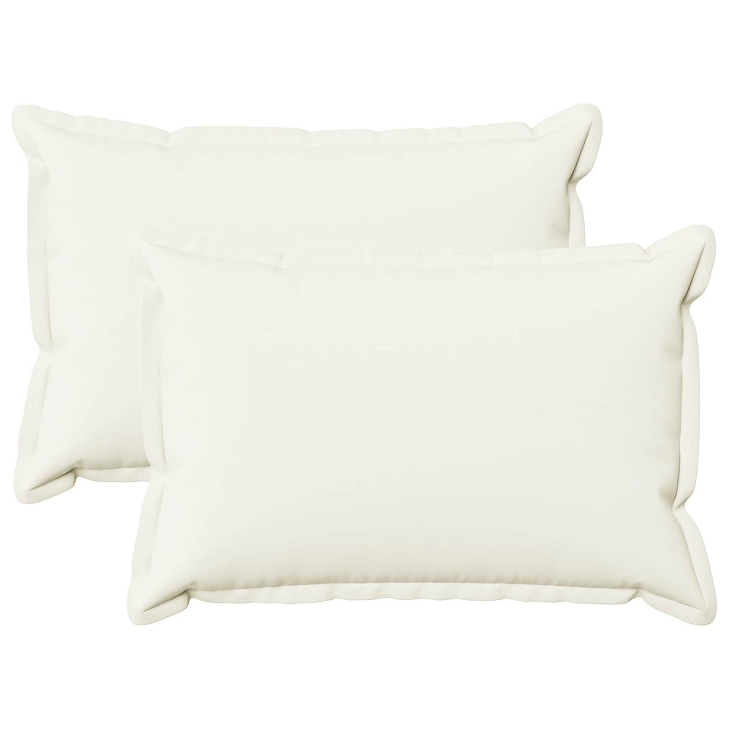 vidaXL Cushion with Pillow HOUTEN 2 pcs White Faux Linen