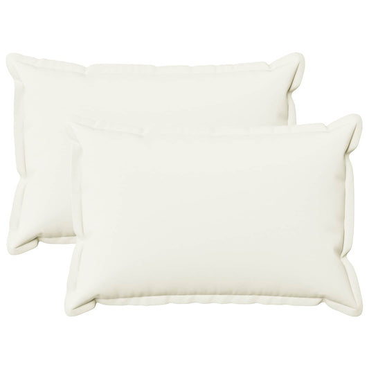vidaXL Cushion with Pillow HOUTEN 2 pcs White Faux Linen