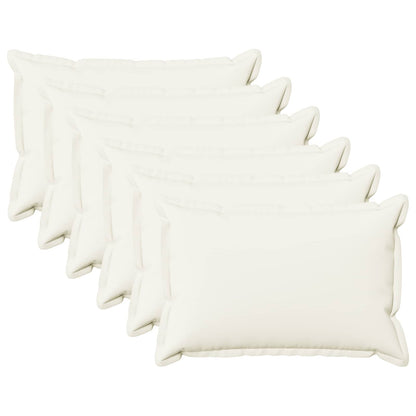 vidaXL Cushion with Pillow HOUTEN 6 pcs White Faux Linen