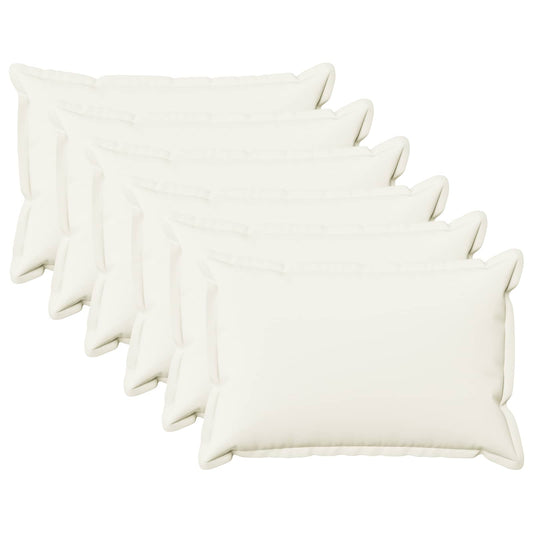 vidaXL Cushion with Pillow HOUTEN 6 pcs White Faux Linen